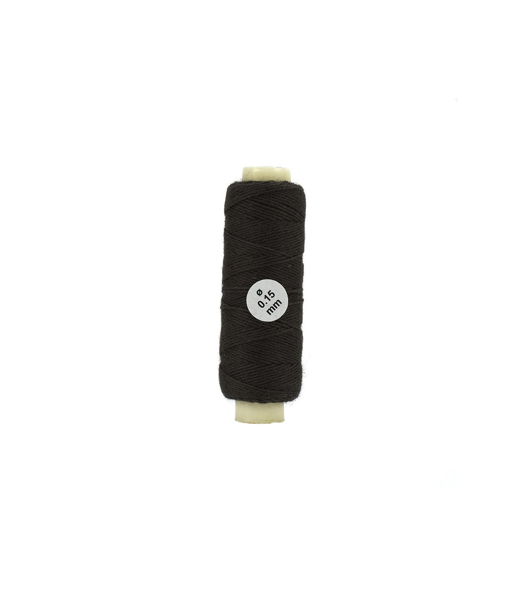 Cotton Thread: Brown Diameter 0.15 mm and Length 40 meters