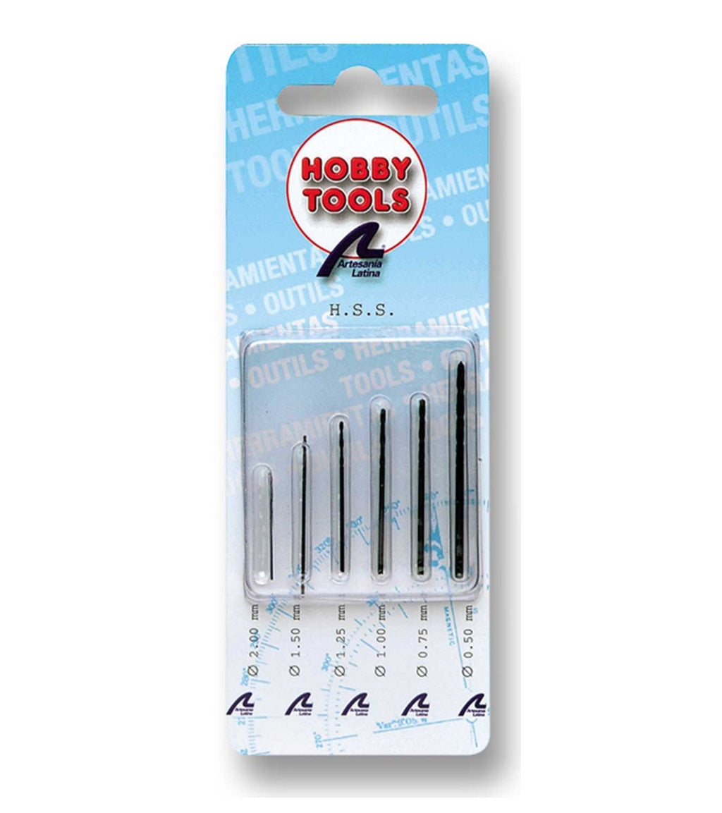 Set of 6 Mini Bits from 0,5 mm to 2 mm for Drills