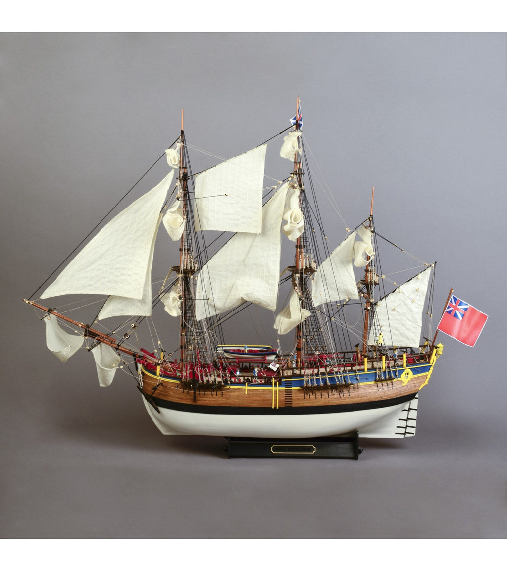 Vessel HMS Endeavour. 1:65 Wooden Model Ship Kit