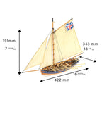 HMS Bounty's Jolly Boat. 1:25 Wooden Model Ship Kit