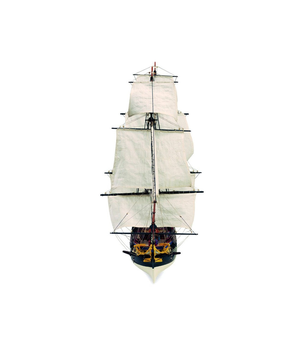 Frigate Hermione La Fayette. 1:89 Wooden Model Ship Kit